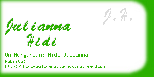 julianna hidi business card